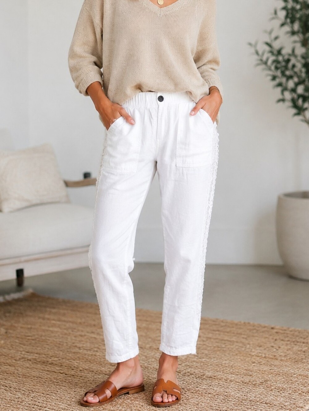 Roller Rabbit White Dolkar Utility Pant Size XS